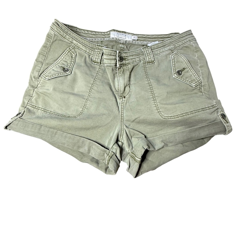 Torrid Olive Green Twill‎ Cargo Shorts Plus Size 18